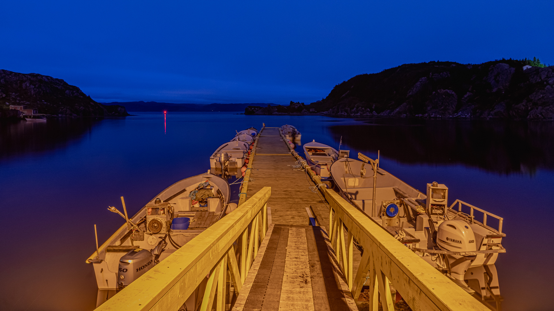 Blaue Stunde in Harbour Mille, Neufundland