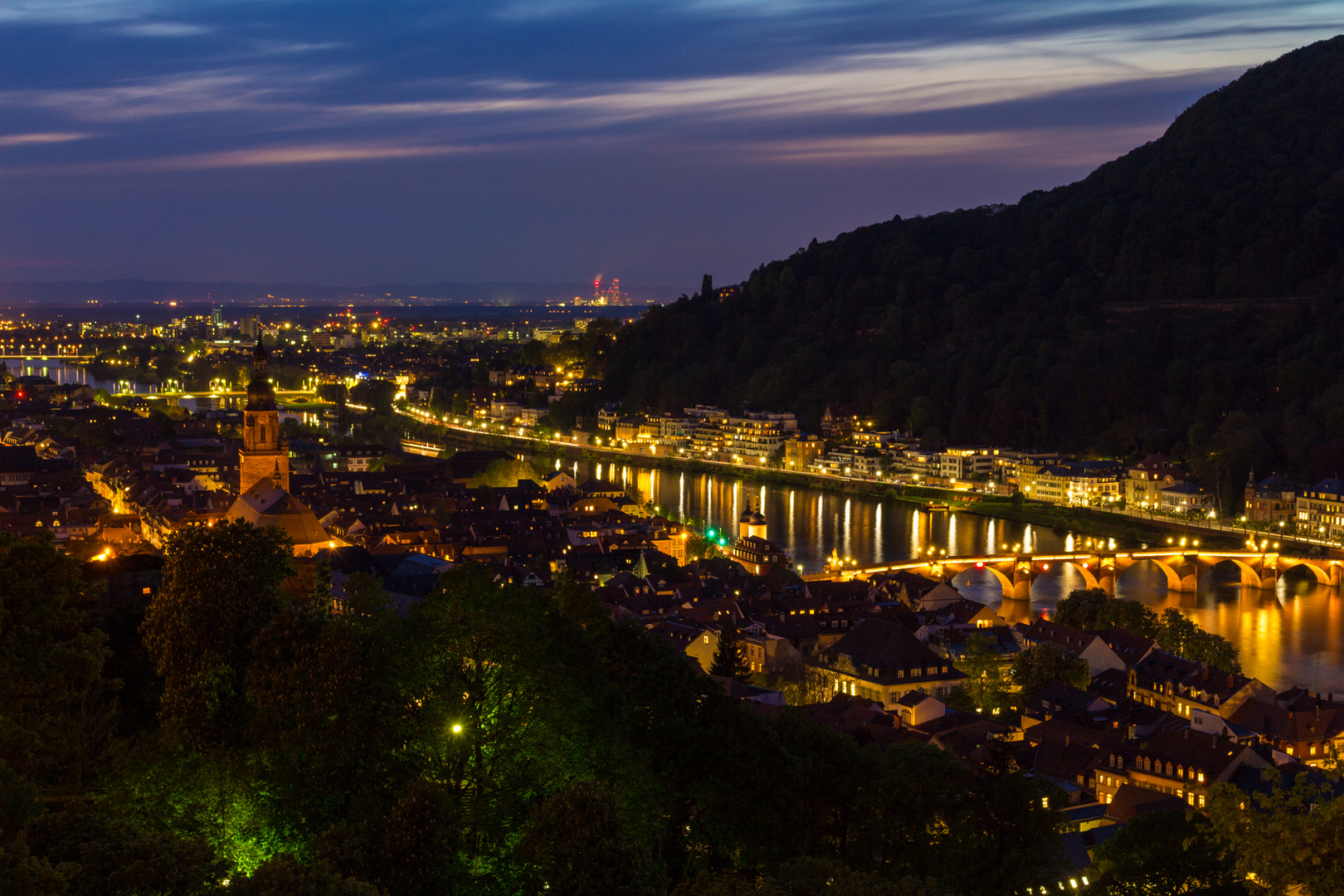 Blaue Stunde in Heidelberg