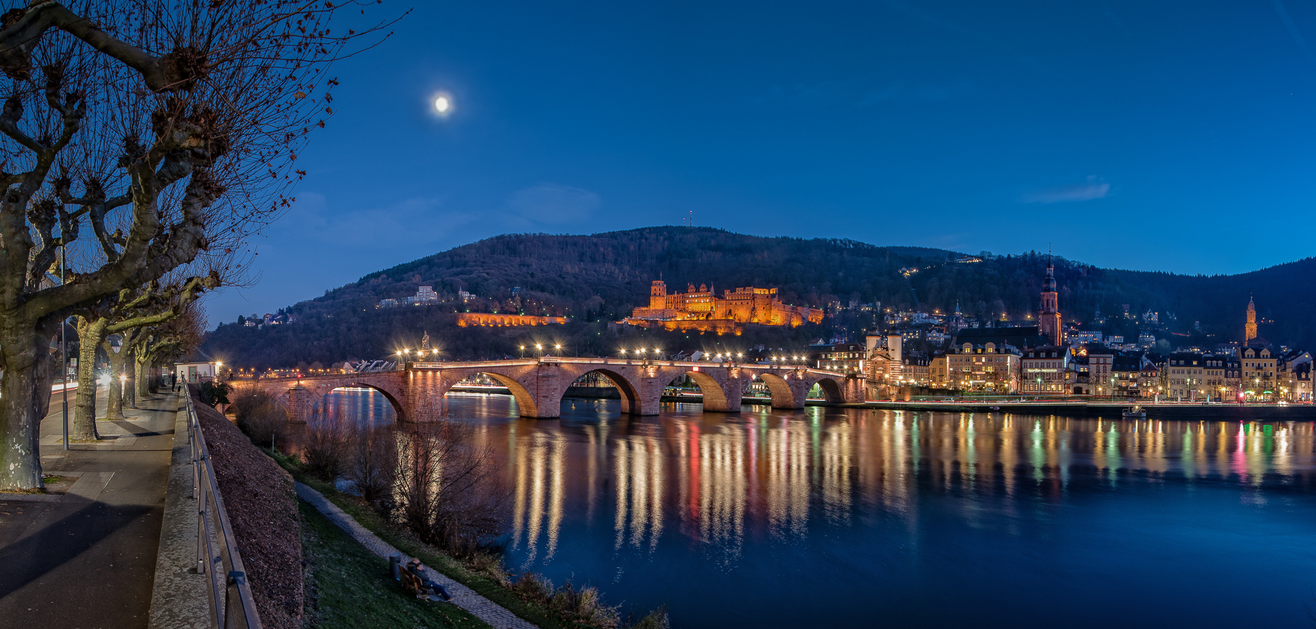 Blaue Stunde in Heidelberg