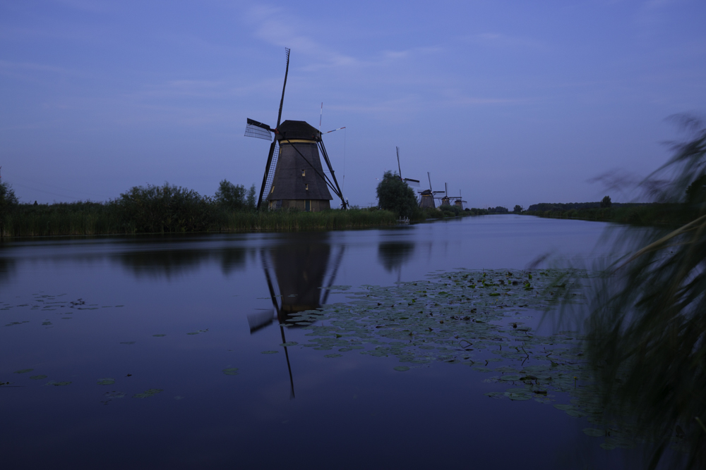 Blaue Stunde in Kinderdijk