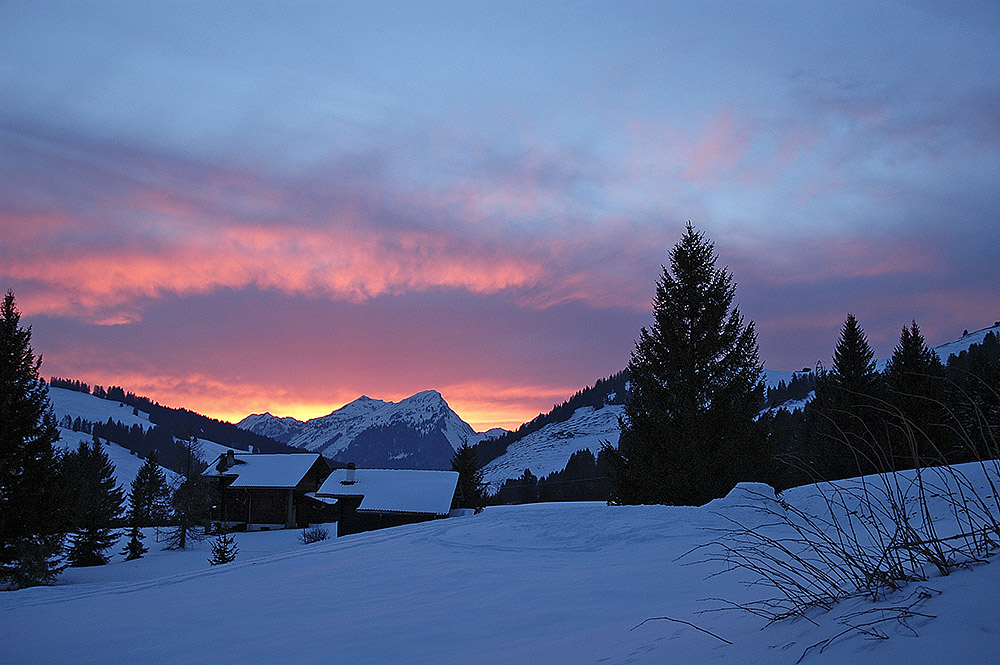 Blaue Stunde in La Lécherette, VD von Silkmars 