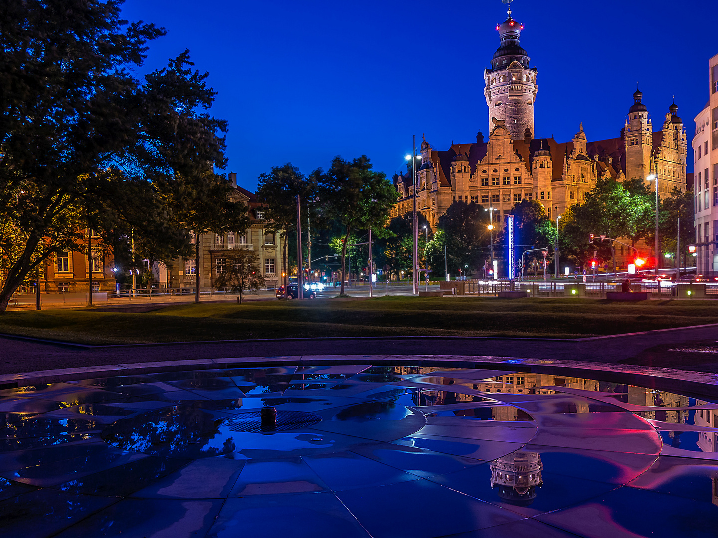 blaue Stunde in Leipzig