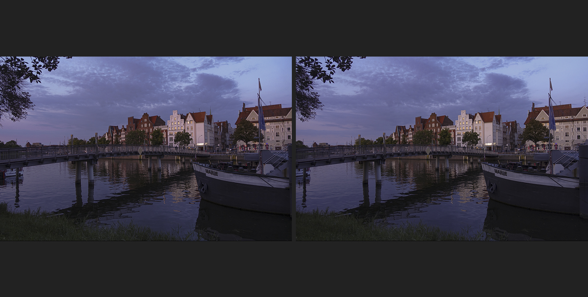 Blaue Stunde in Lübeck 1 (3D)