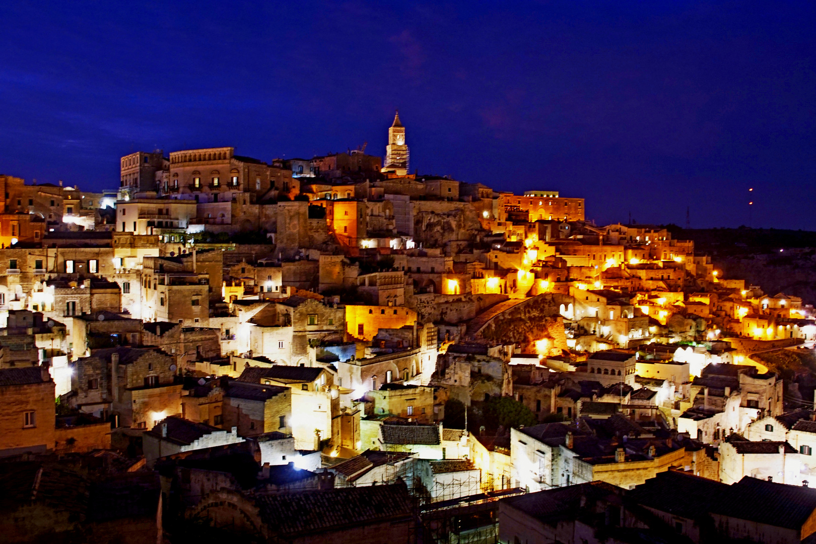 Blaue Stunde in Matera , Italy