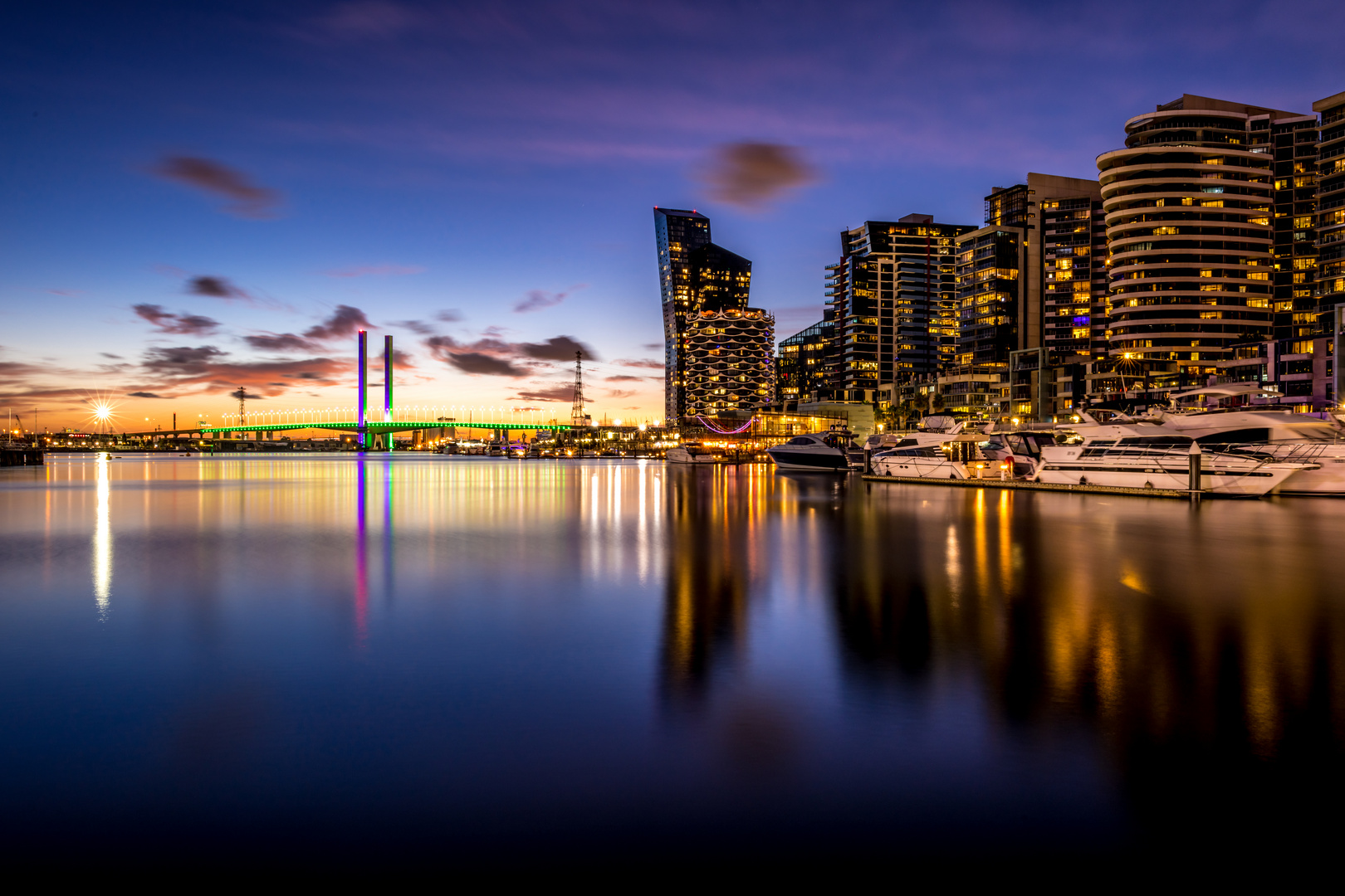 Blaue Stunde in Melbourne
