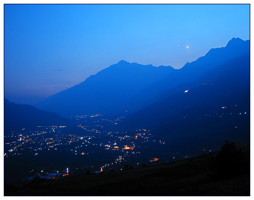 Blaue Stunde in Meran