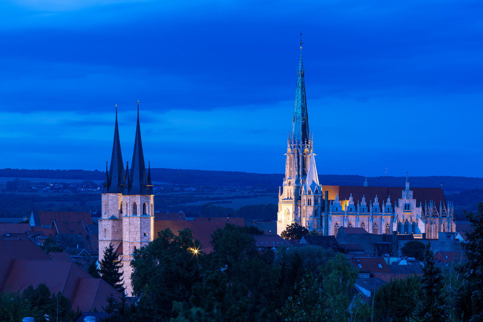 Blaue Stunde in Mühlhausen/Thüringen