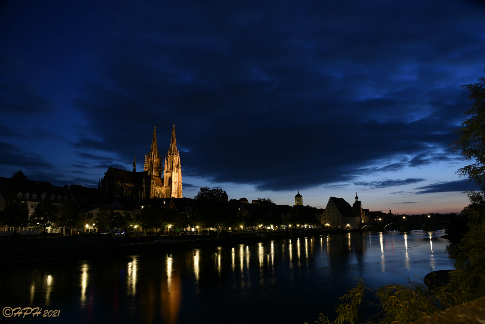 Blaue Stunde in Regensburg