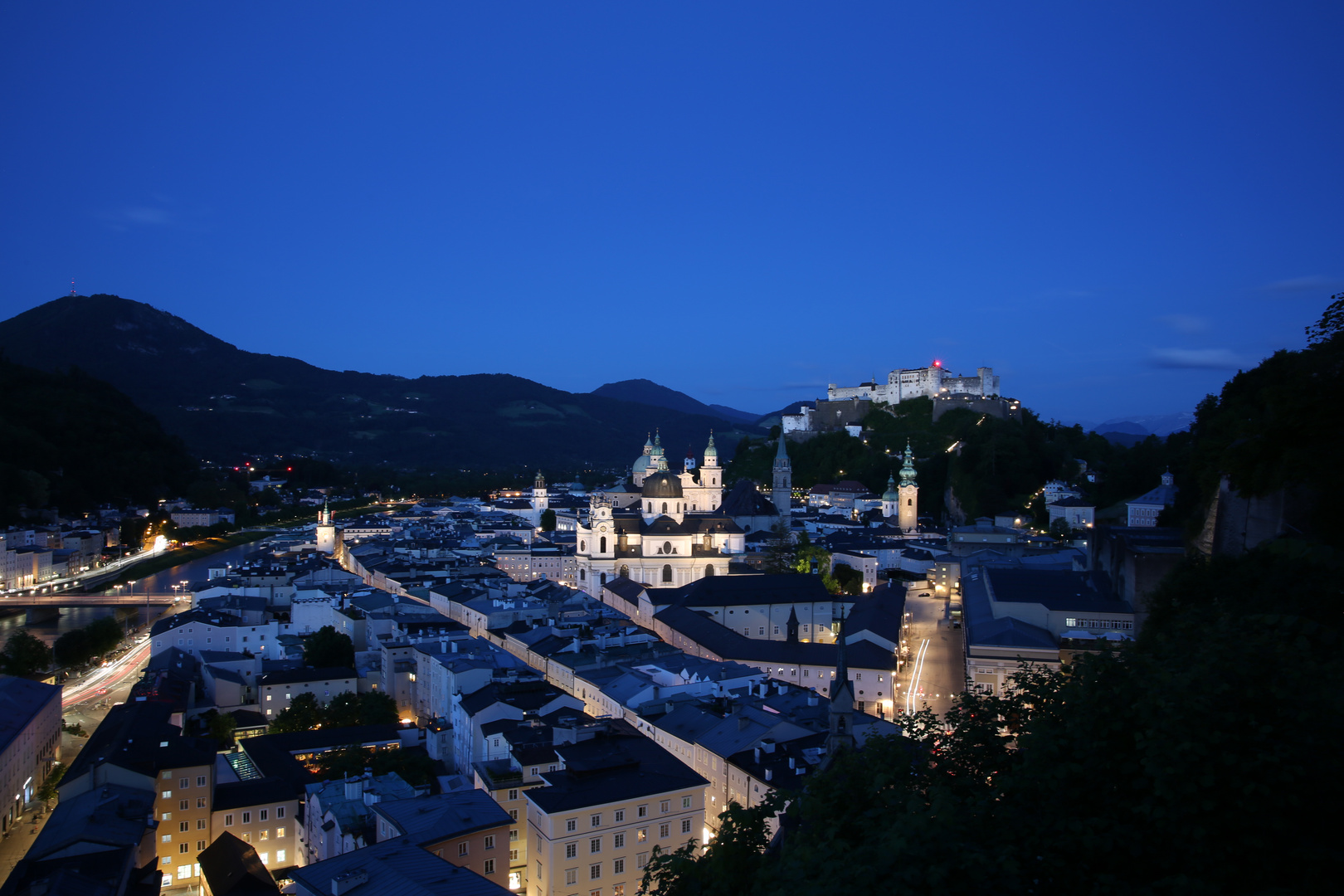 Blaue Stunde in Salzburg