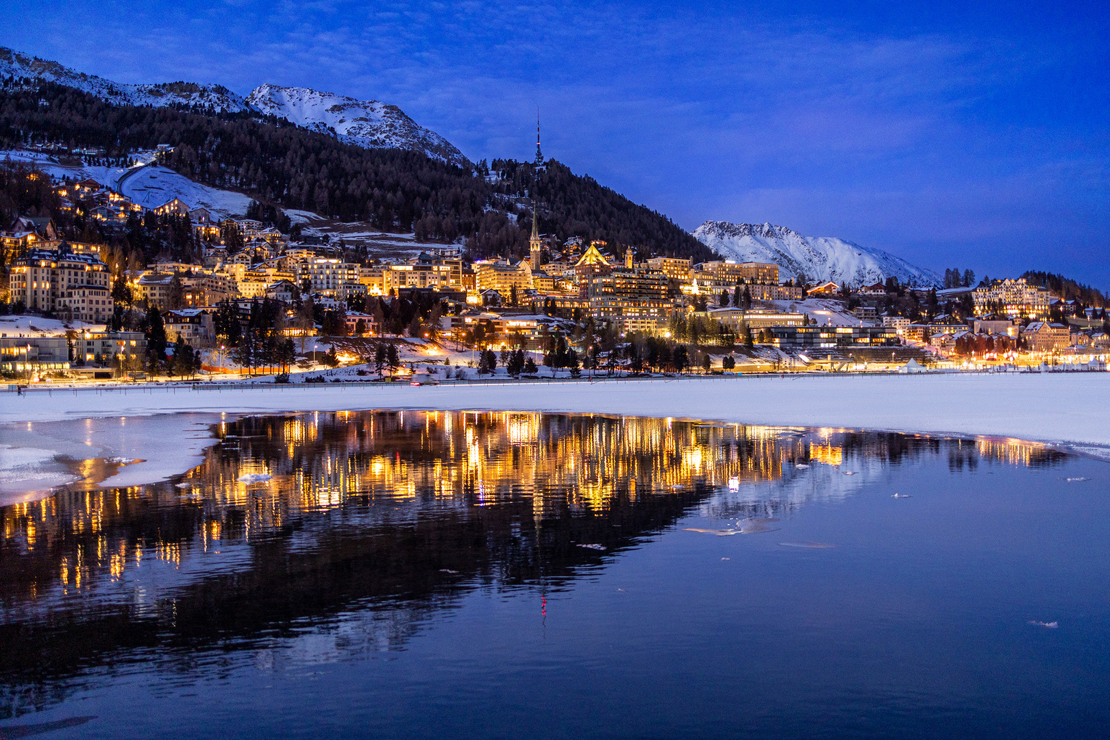blaue Stunde in St.Moritz
