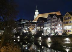 Blaue Stunde in Tübingen - II - mit Stiftskirche