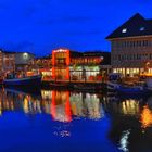 Blaue Stunde in Warnemünde