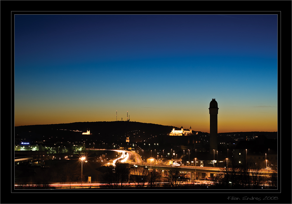 Blaue Stunde in Würzburg