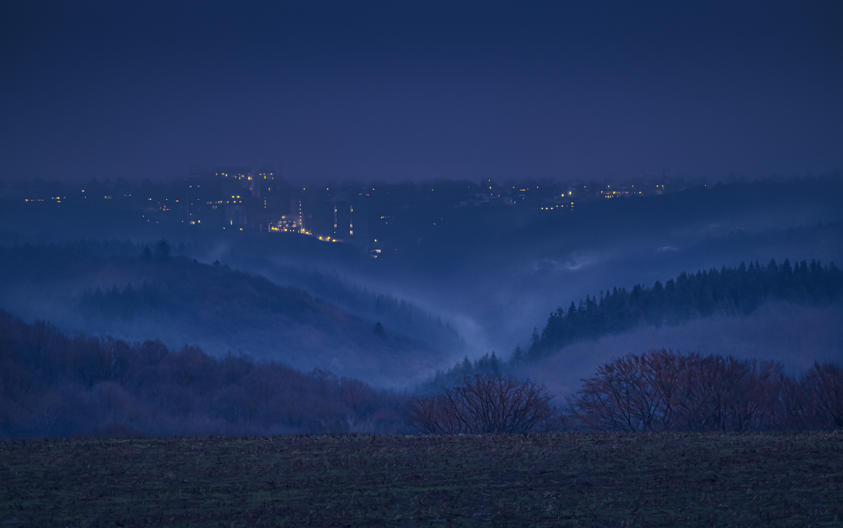 Blaue Stunde in Wuppertal