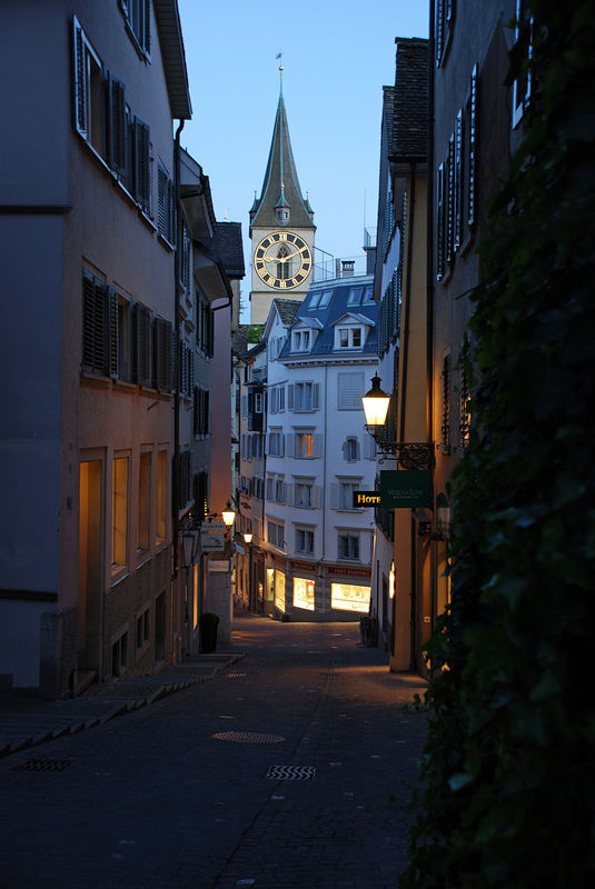 Blaue Stunde in Zürich