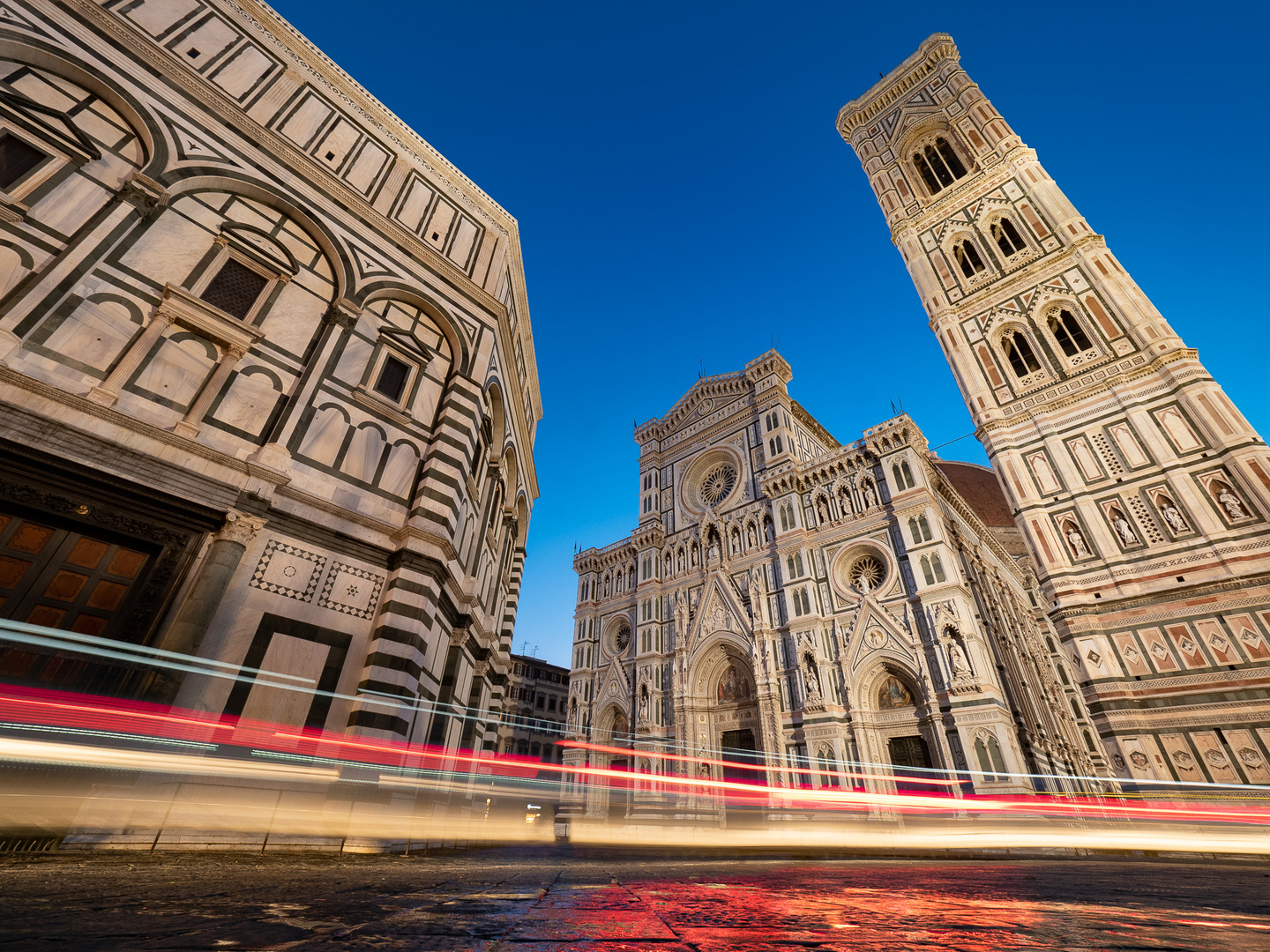 Blaue Stunde Kathedrale der Stadt Florenz