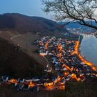 Blaue Stunde mit Blick ins Moseltal bei Alken