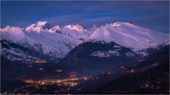 Blaue Stunde mit Mont Blanc