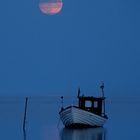 Blaue Stunde mit rosa Mond...