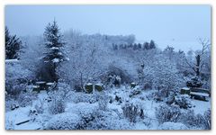 Blaue Stunde mit Schnee