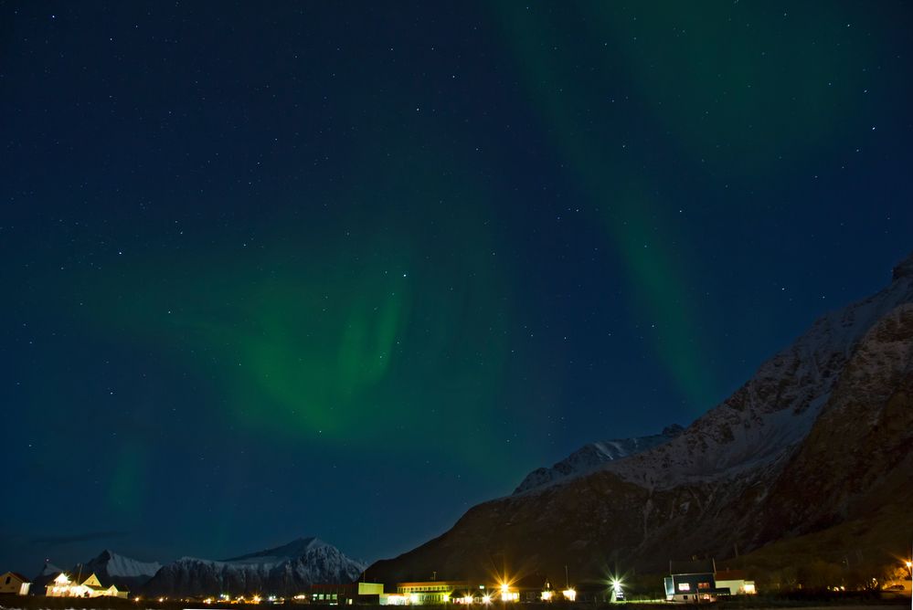 Blaue Stunde Nordlicht Lofoten