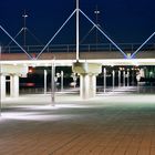 Blaue Stunde Rendsburg, Eisenbahnüberführung am Eiderhafen