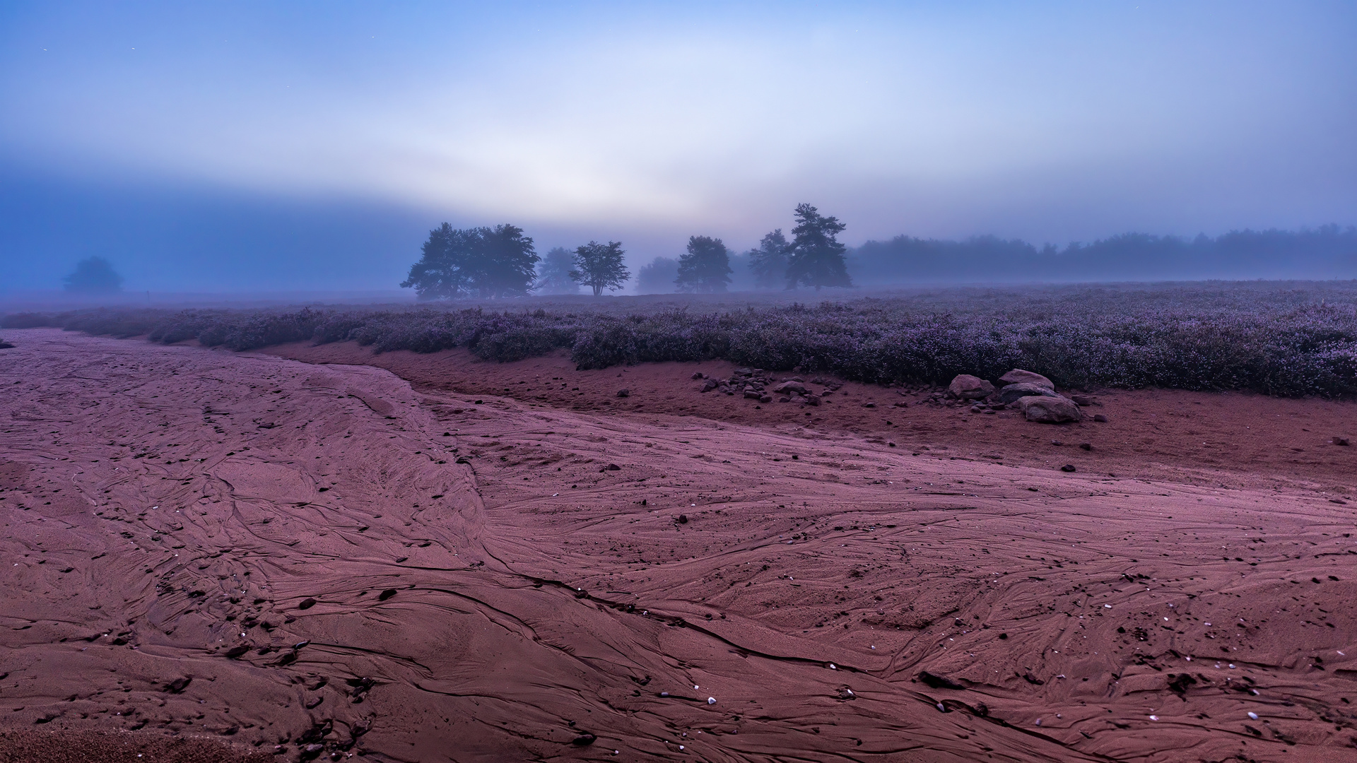 Blaue Stunde - roter Sand