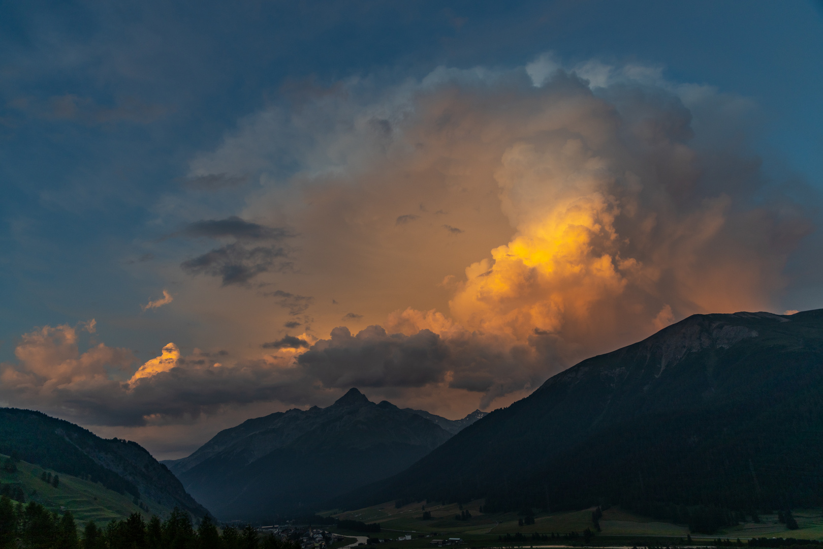 Blaue Stunde, Sonnenuntergang