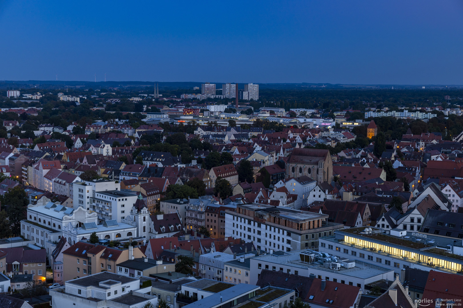 Blaue Stunde über Augsburg