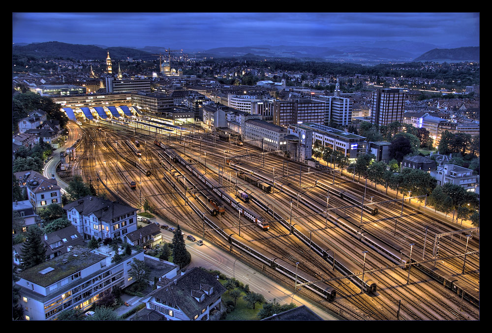 Blaue Stunde über Bern