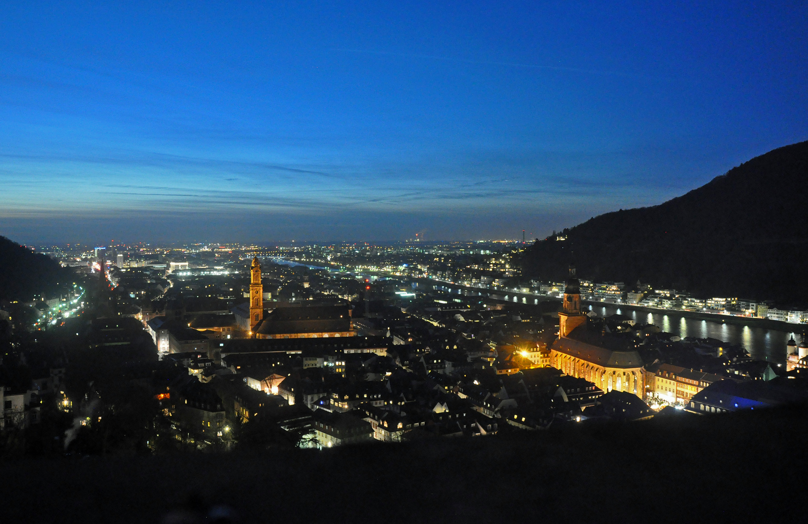 Blaue Stunde über Heidelberg