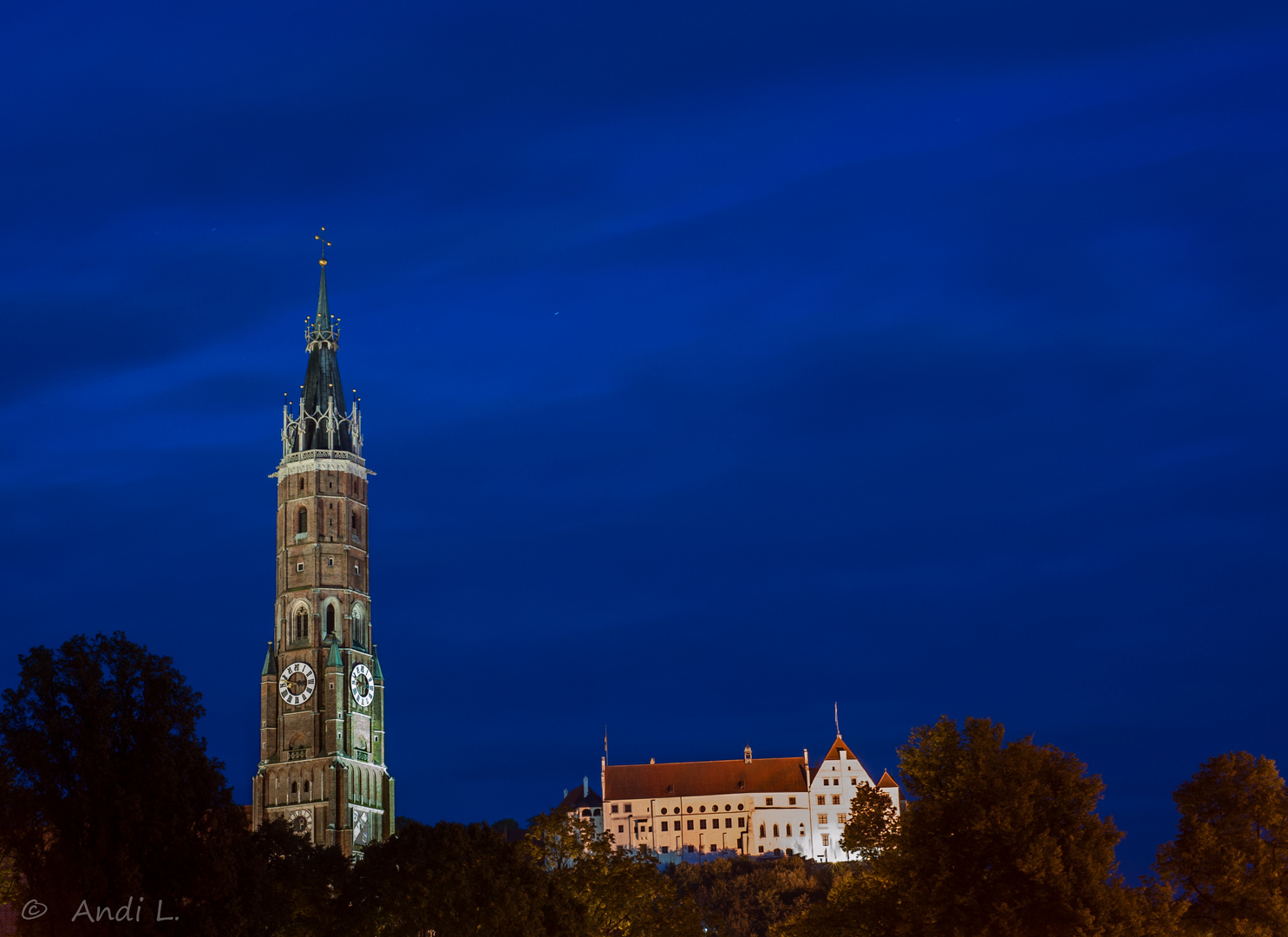 Blaue Stunde über LAndshut