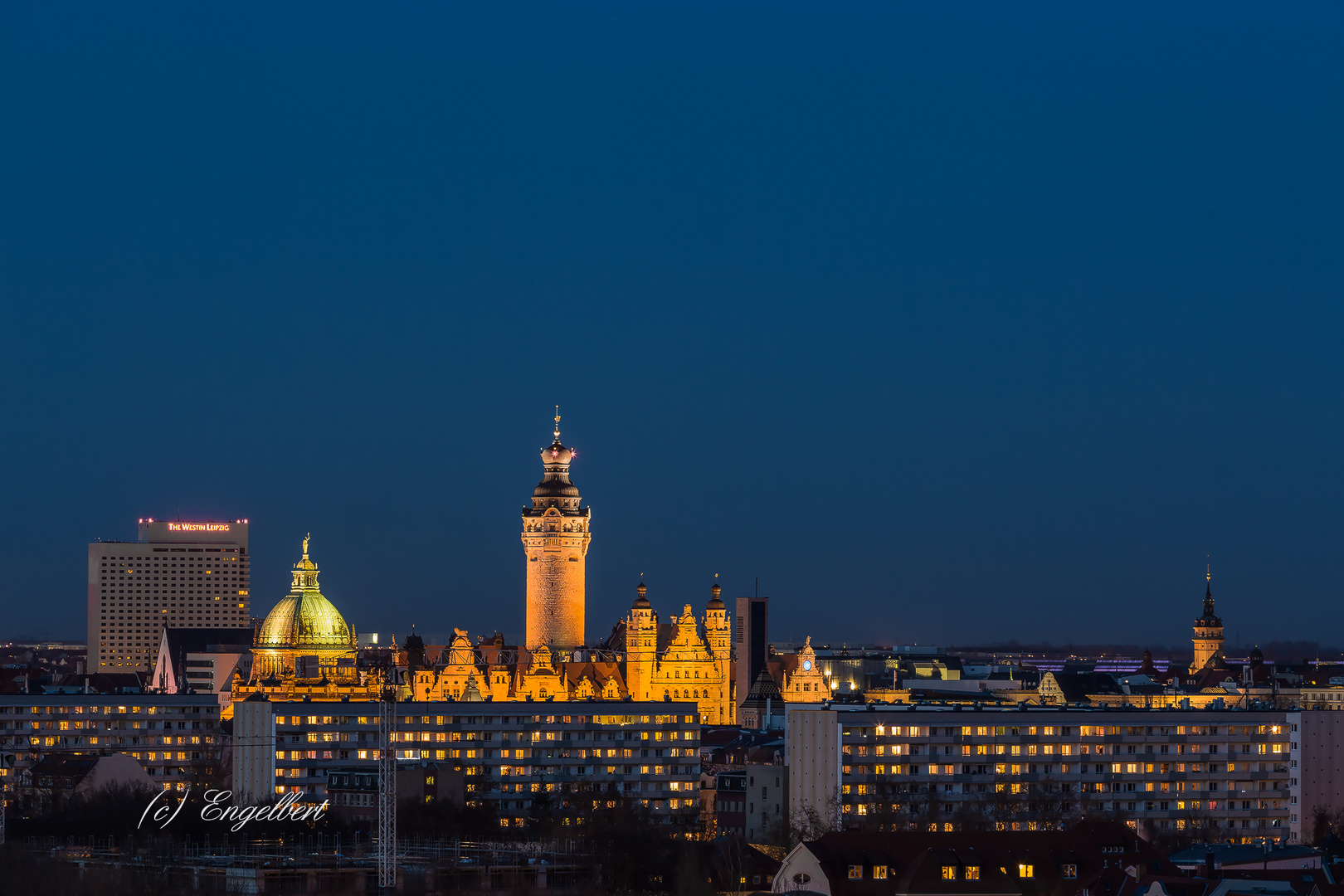 Blaue Stunde über Leipzig