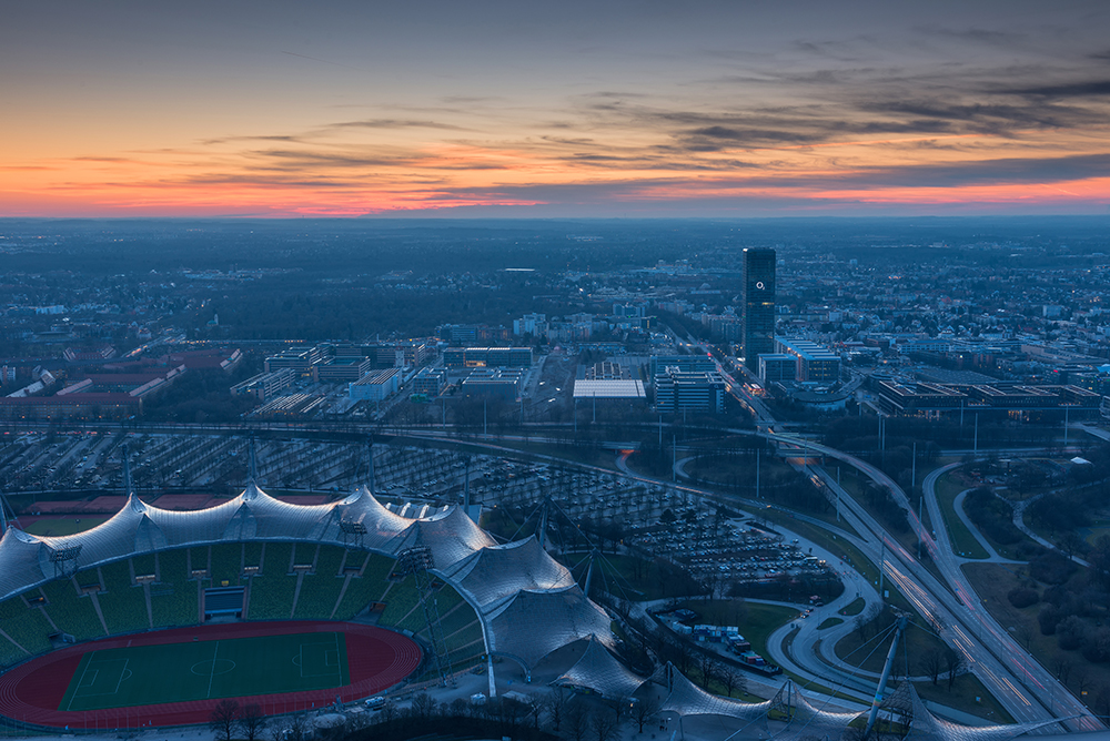 Blaue Stunde über München