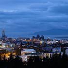 Blaue Stunde über Reykjavik