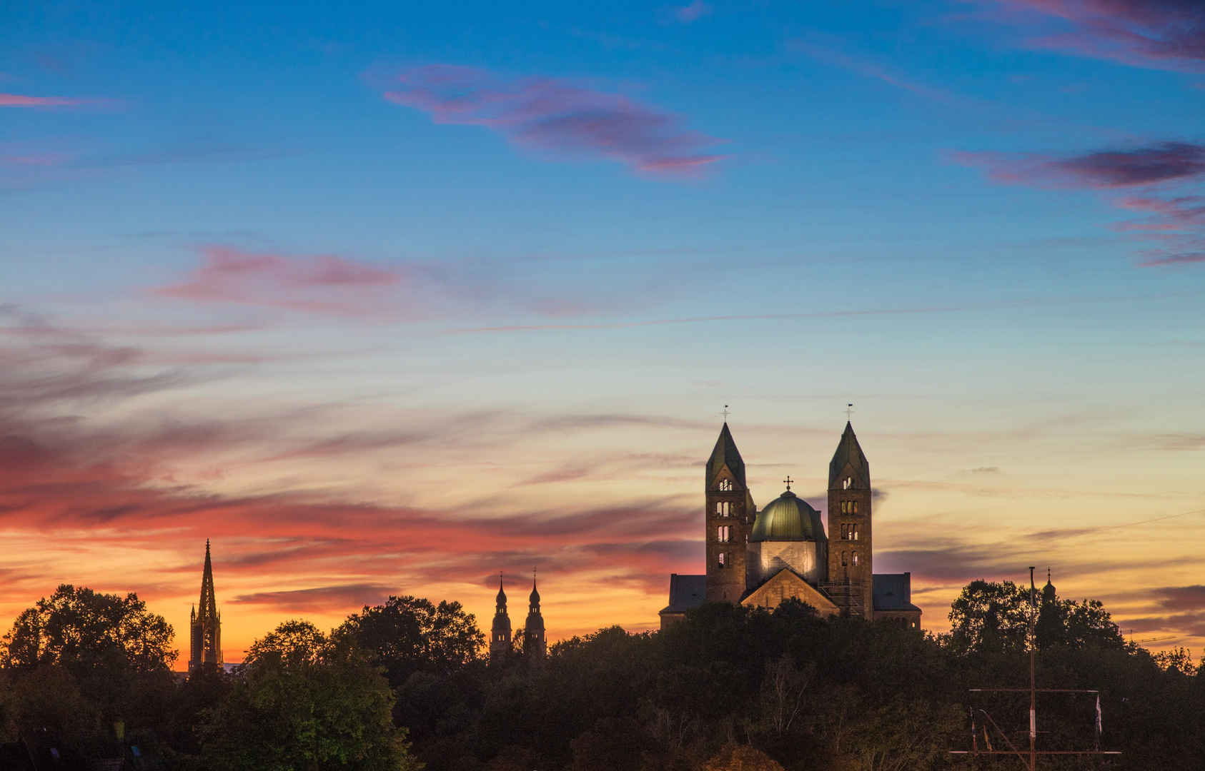 Blaue Stunde über Speyer