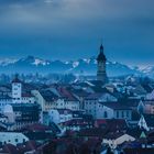 Blaue Stunde über Traunstein