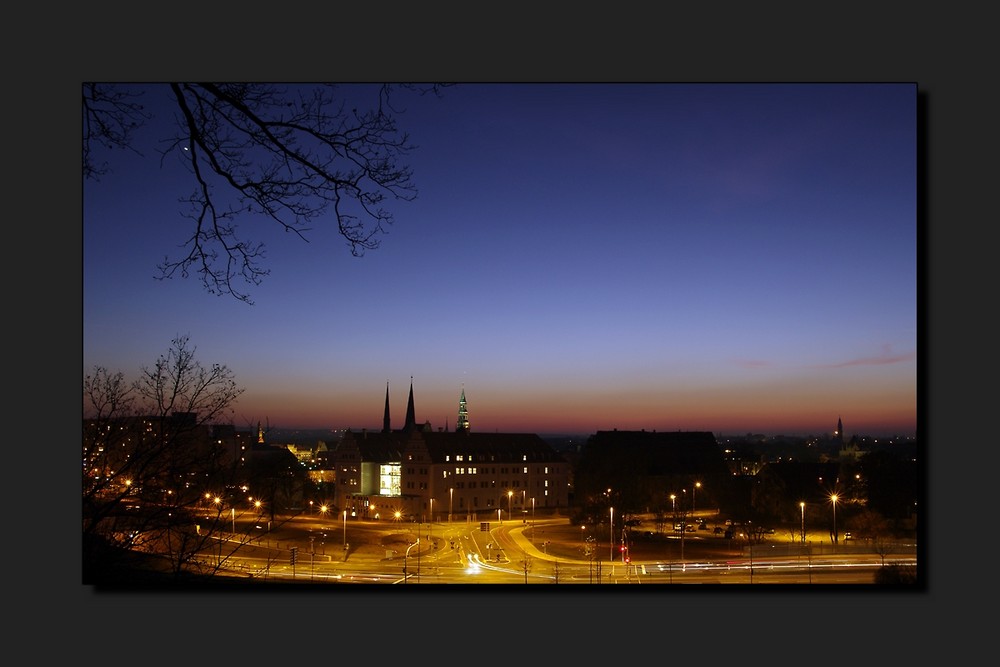 Blaue Stunde über Zwickau