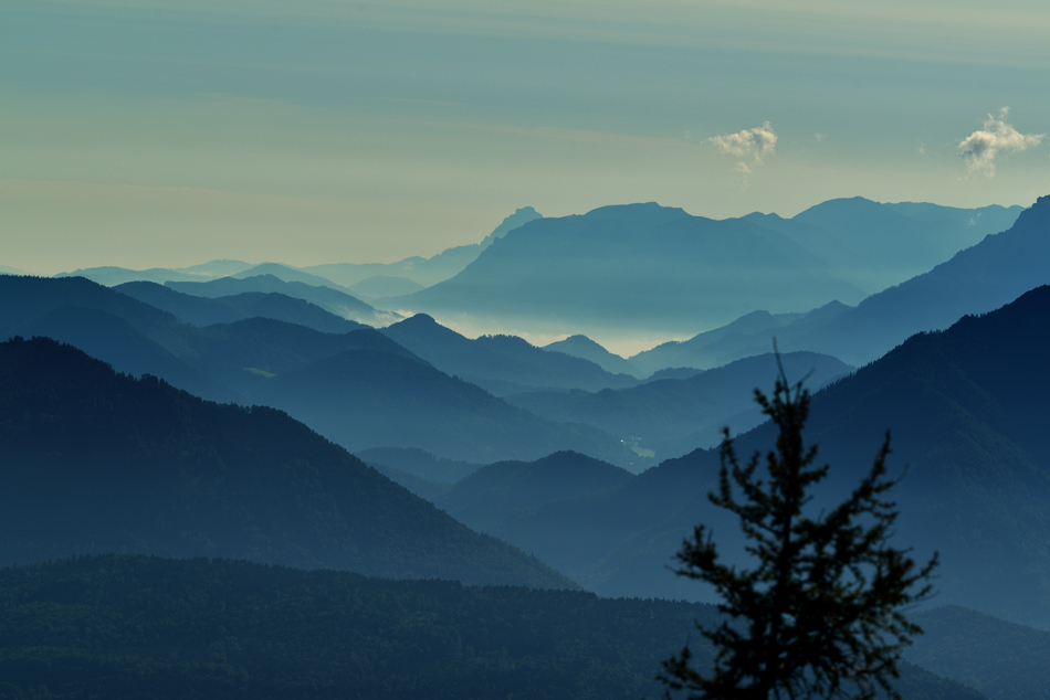 Blaue Stunde vom Untersberg