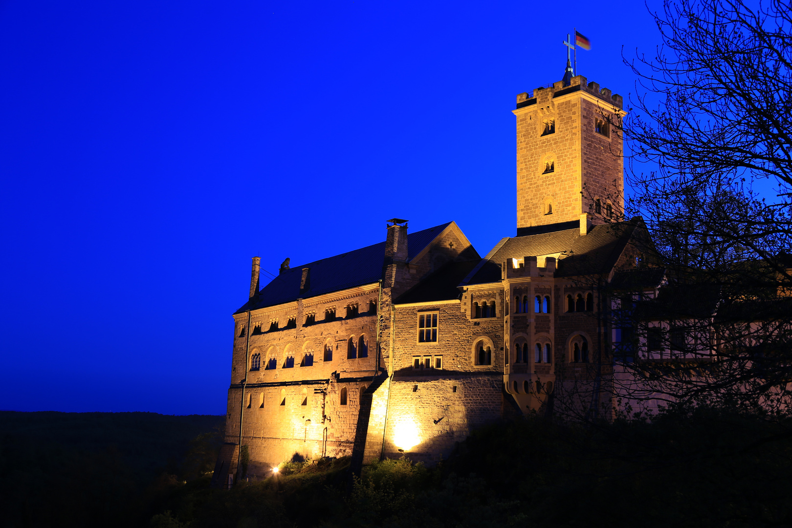 Blaue Stunde Wartburg bei Eisenach