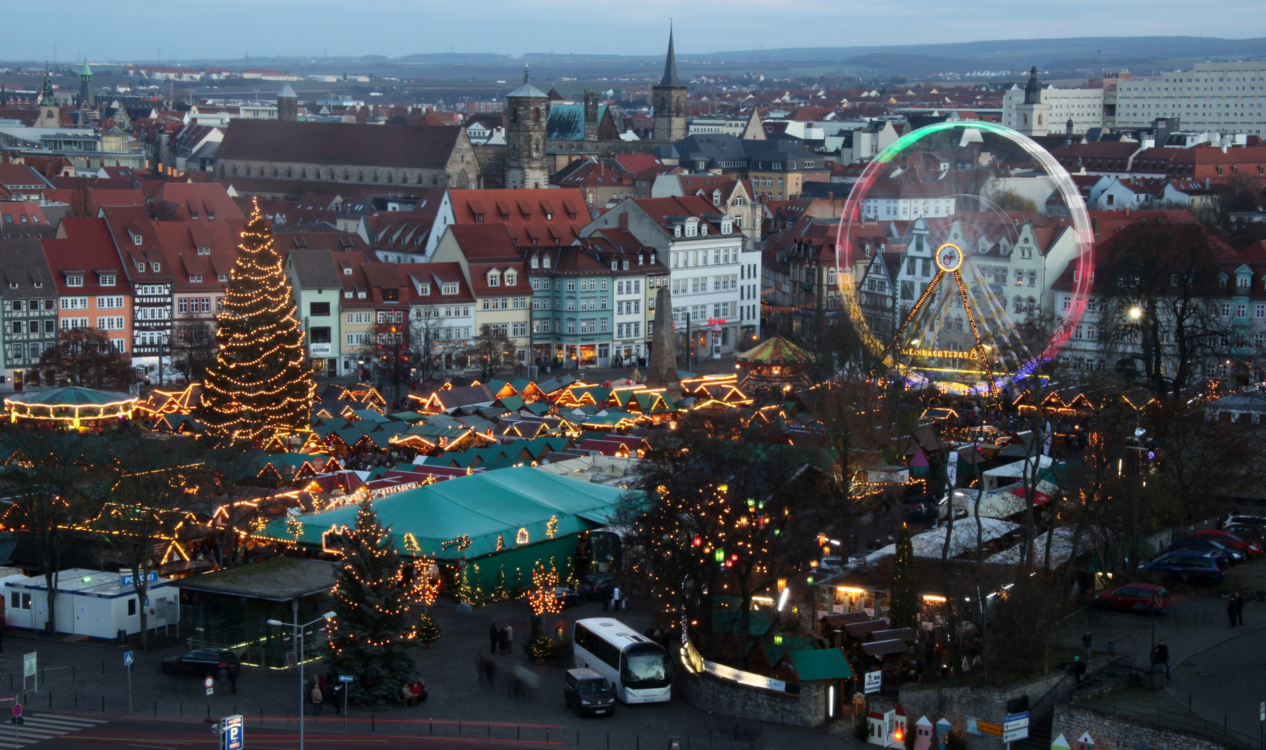 "Blaue Stunde" - Weihnachtsmarkt Erfurt 2014