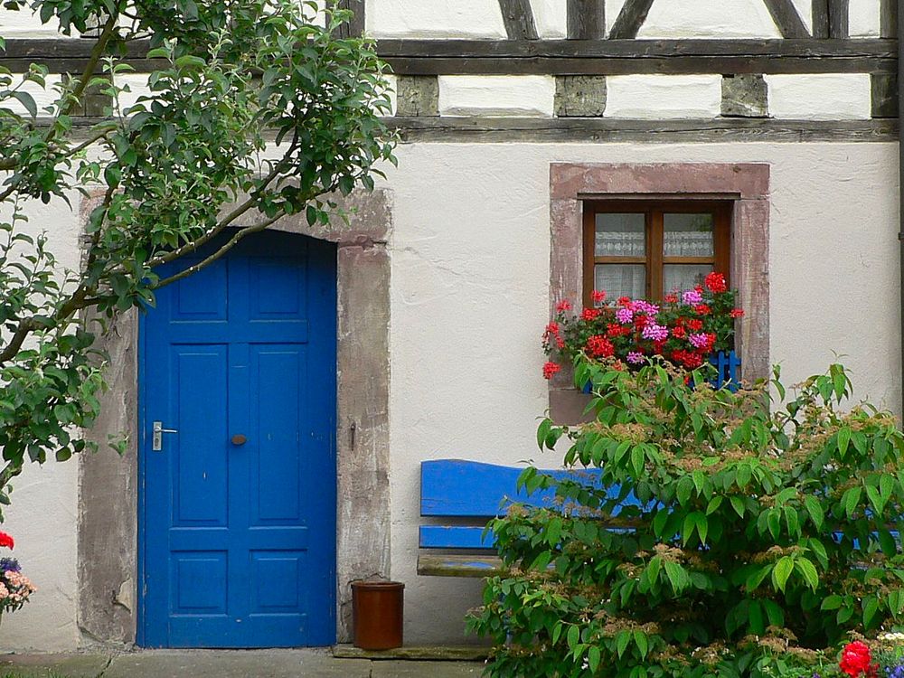 blaue Tür