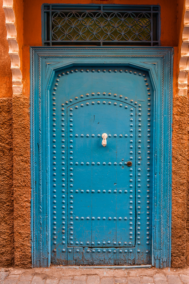 Blaue Tür in Marrakesch