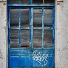 Blaue Tür in Vientiane