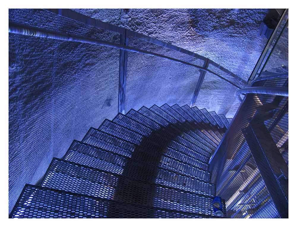 Blaue Wendeltreppe in Graz