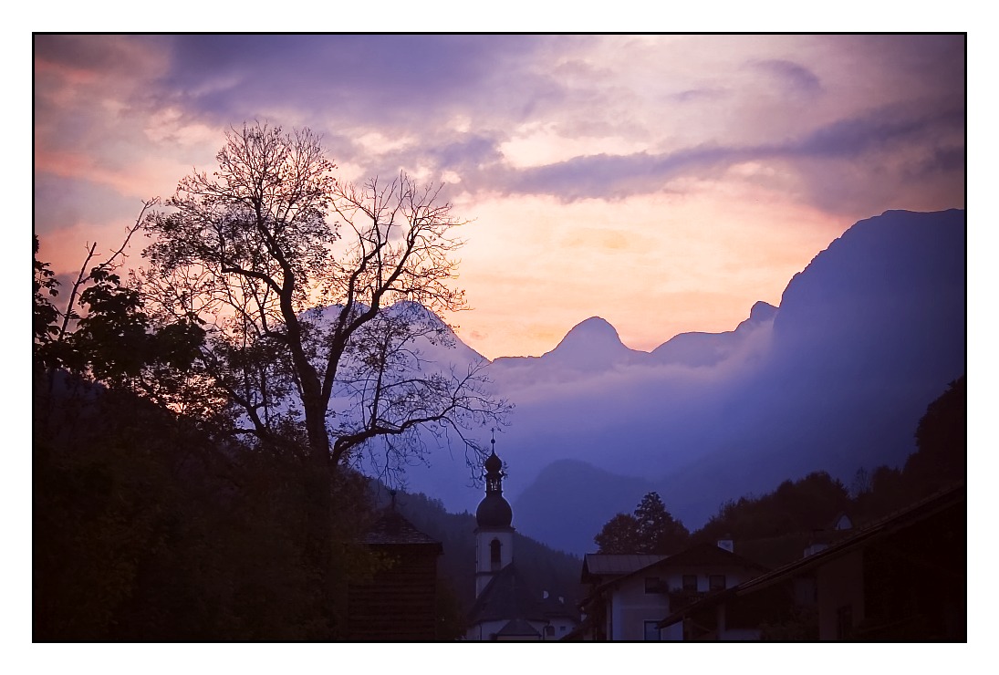 Blaue Wolke über Ramsau