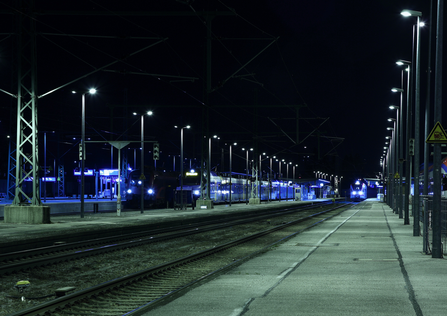 Blaue Züge stunde