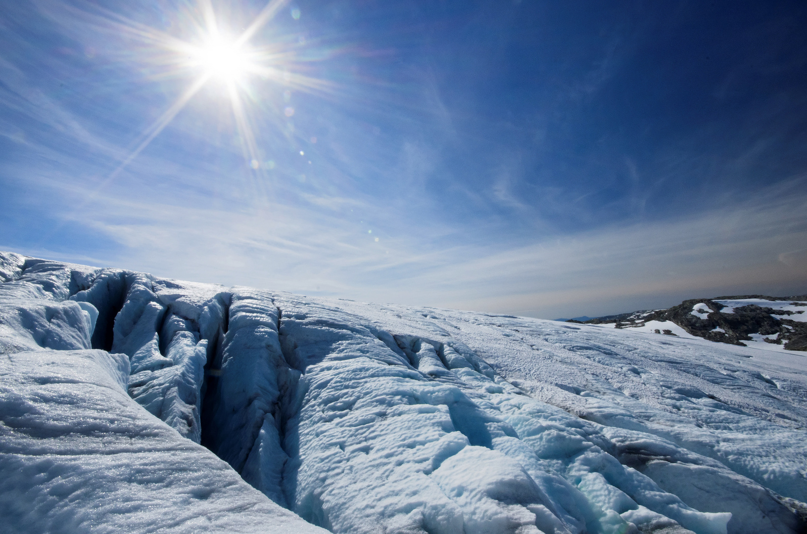 Blaueis am Folgefonna-Gletscher