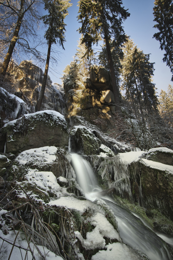 Blauenthaler Wasserfall Jan. 2021