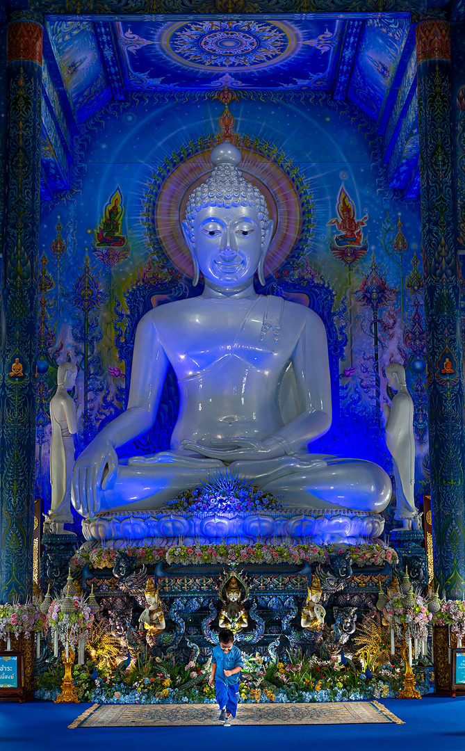 Blauer Buddha